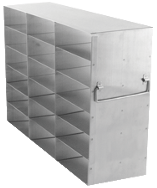 stainless steel laboratory freezer rack for 2 inch cryo boxes three boxes deep by six boxes high