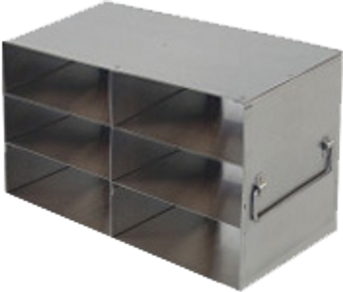 stainless steel laboratory freezer rack for 100 place hinged lid plastic cryo boxes two deep by three high 