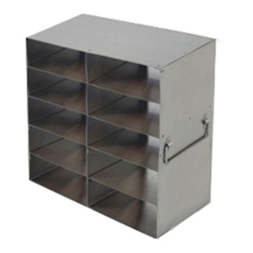 stainless steel laboratory freezer rack for 100 place hinged lid plastic cryo boxes two deep by five high