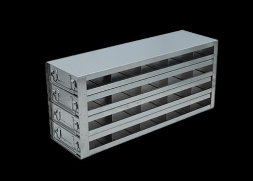 stainless steel laboratory freezer drawer rack for 20 deep well plates 4 x 5 