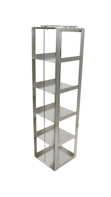 stainless steel laboratory vertical freezer rack for chest freezers holds five boxes for 15 50ml tubes 