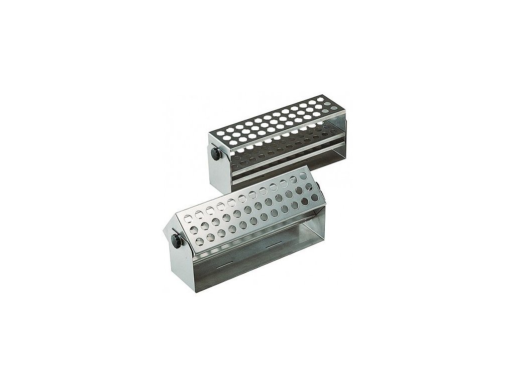 Test tube stand diameter 16 mm (stainless steel), 44 holes