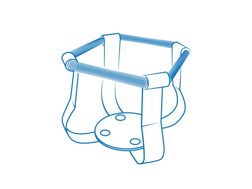 [lab-ks802] HSC-100, Tight fit clamp for ES-20/80 for 100 ml flask