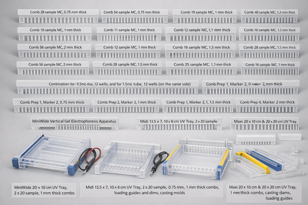 Combination: for 0.5mL tube, 12 wells; and for 1.5mL tube, 12 wells (on the same side)